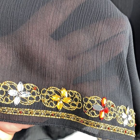 Ashley Stewart spaghetti strap tank top jeweled bedazzled - Picture 3 of 5